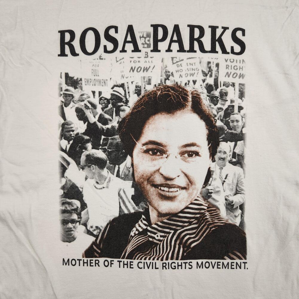 Rosa Parks Shirt Mens Large White Mother Of Civil Rights Movement Graphic 90s
